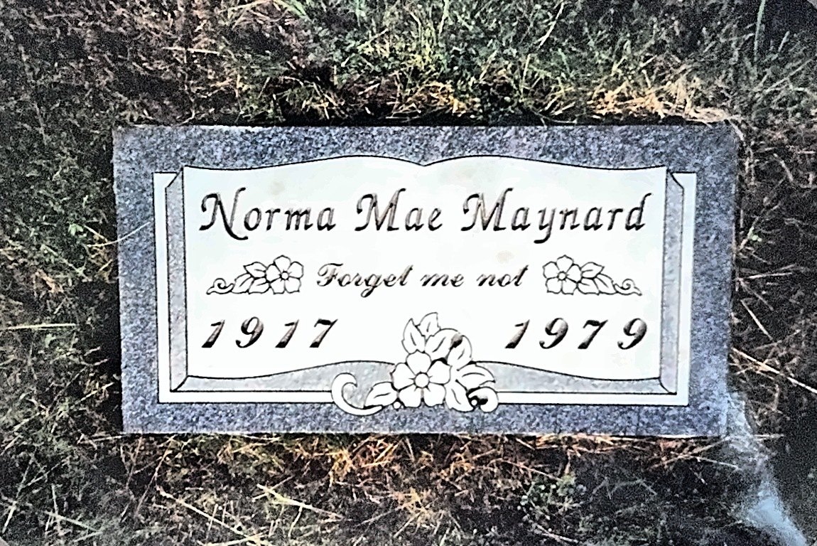 Norma Maynard’s gravestone